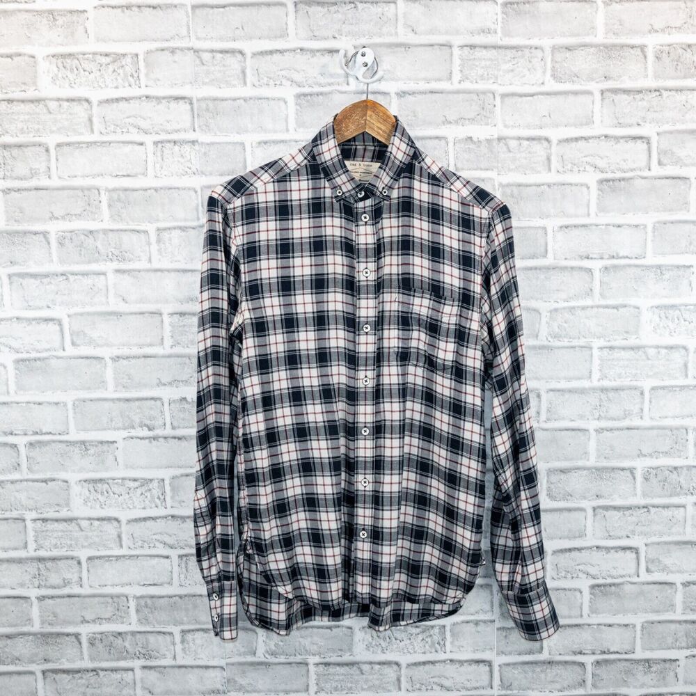 Rag & Bone Men's Tailored Workwear Button down Shirt in Blue Plaid sz Small